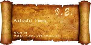 Valachi Emma névjegykártya